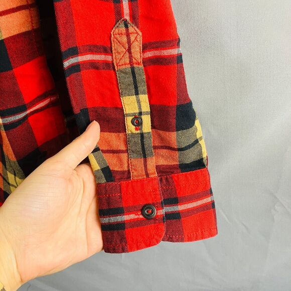 American Eagle Shirt Mens XS Red Plaid Button Down Long Sleeve Classic Fit - Picture 5 of 8